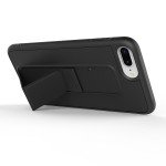 Wholesale iPhone SE 2020 / 8 / 7 PU Leather Hand Grip Kickstand Case (Black)